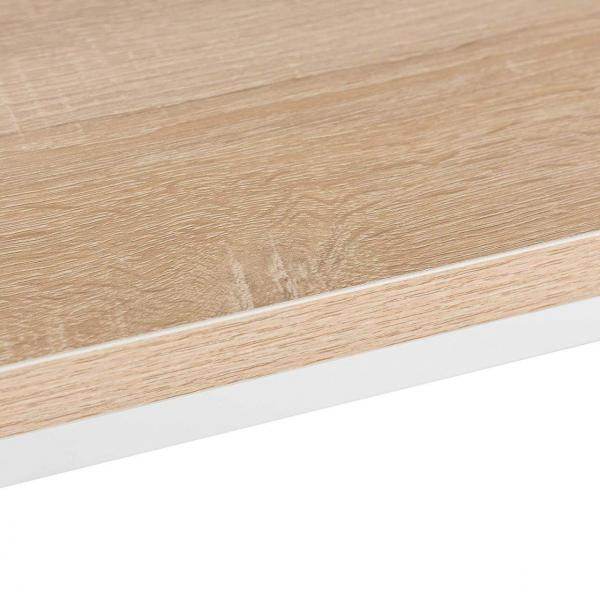 Bartisch Bistrotisch Metallgestell Tischplatte aus MDF Hell Eiche