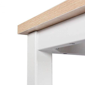 Bartisch Bistrotisch Metallgestell Tischplatte aus MDF Hell Eiche