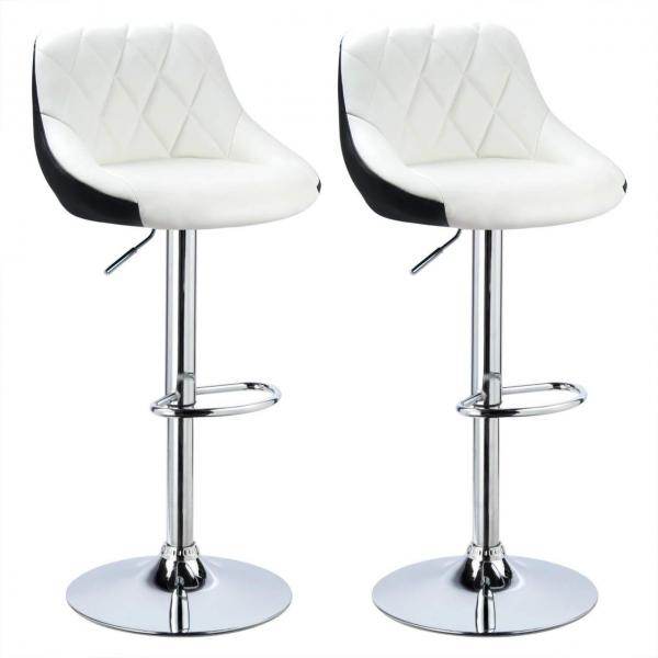 2er-Set Barhocker zweifarbig Modell Marc weiss+schwarz