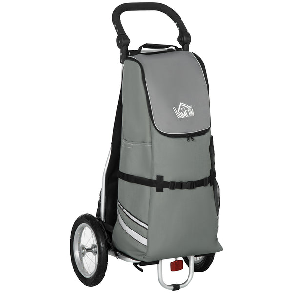 2-in-1 Fahrradanhänger und Einkaufstrolley 53x43x110cm Veloanhänger