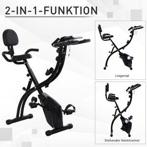 2-in-1 Heimtrainer Fahrradtrainer klappbar mit Magnetwiderstand