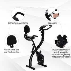 2-in-1 Heimtrainer Fahrradtrainer klappbar mit Magnetwiderstand