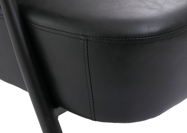 2-Sitzer Lounge-Sofa Vintage Retro Industrial Kunstleder schwarz