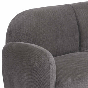 2-Sitzer Loungesofa Chenille Stoff Öko-Tex hellgrau