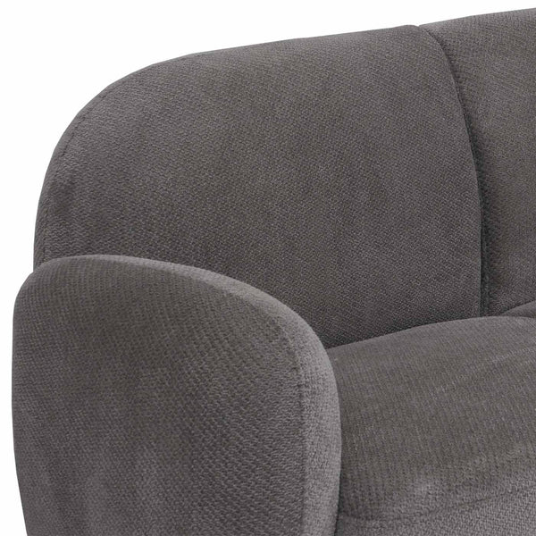 2-Sitzer Loungesofa Chenille Stoff Öko-Tex hellgrau