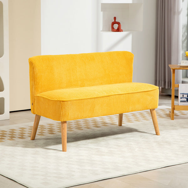 2-Sitzer Sofa 117x56.5x77cm Gelb