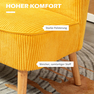 2-Sitzer Sofa 117x56.5x77cm Gelb