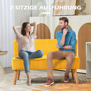2-Sitzer Sofa 117x56.5x77cm Gelb