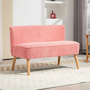 2-Sitzer Sofa 117x56.5x77cm Rosa