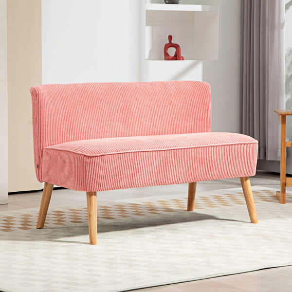 2-Sitzer Sofa 117x56.5x77cm Rosa