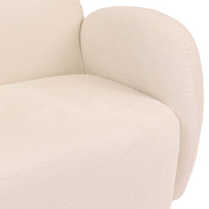 2-Sitzer Sofa Chenille Stoff Öko-Tex zertifiziert creme