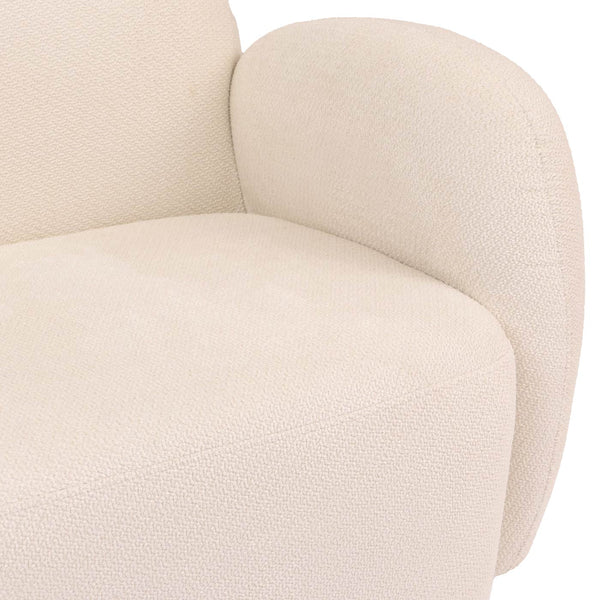 2-Sitzer Sofa Chenille Stoff Öko-Tex zertifiziert creme