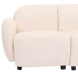 2-Sitzer Sofa Chenille Stoff Öko-Tex zertifiziert creme