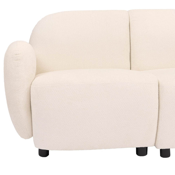 2-Sitzer Sofa Chenille Stoff Öko-Tex zertifiziert creme