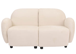 2-Sitzer Sofa Chenille Stoff Öko-Tex zertifiziert creme