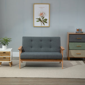2-Sitzer Sofa Doppelsofa Loveseat 115x66.5x73cm Grau