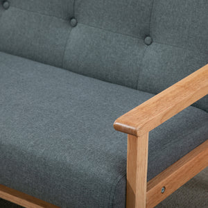2-Sitzer Sofa Doppelsofa Loveseat 115x66.5x73cm Grau