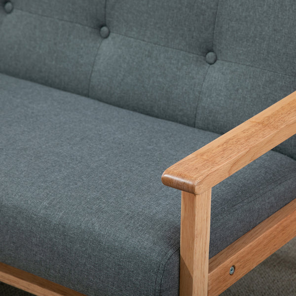 2-Sitzer Sofa Doppelsofa Loveseat 115x66.5x73cm Grau
