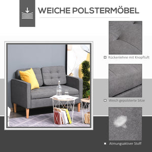 2-Sitzer Sofa mit Stauraum 117x62x78cm Grau