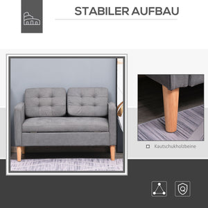 2-Sitzer Sofa mit Stauraum 117x62x78cm Grau