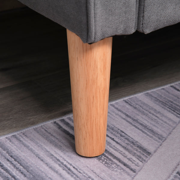 2-Sitzer Sofa mit Stauraum 117x62x78cm Grau
