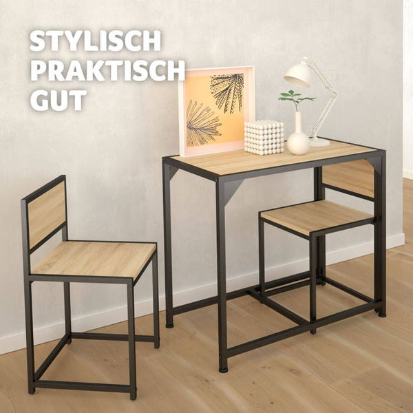 Sitzgruppe Milton Industrial Holz hell, Eiche Sonoma