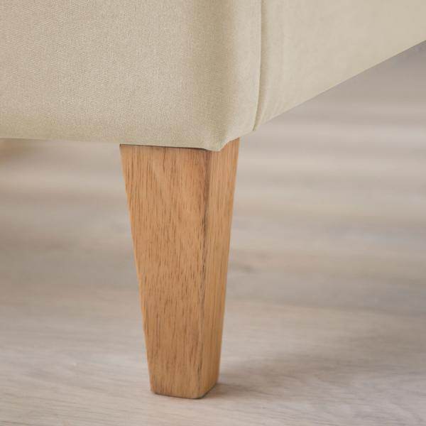 Polsterbett Doppelbett Stoffbett Bettgestell 140 x 200 Bett Beige