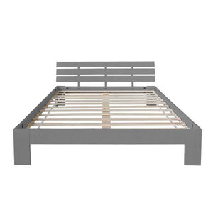 Doppelbett Holzbett Futonbett 120x200 Grau Kiefer Bett Bettgestell Massivholz
