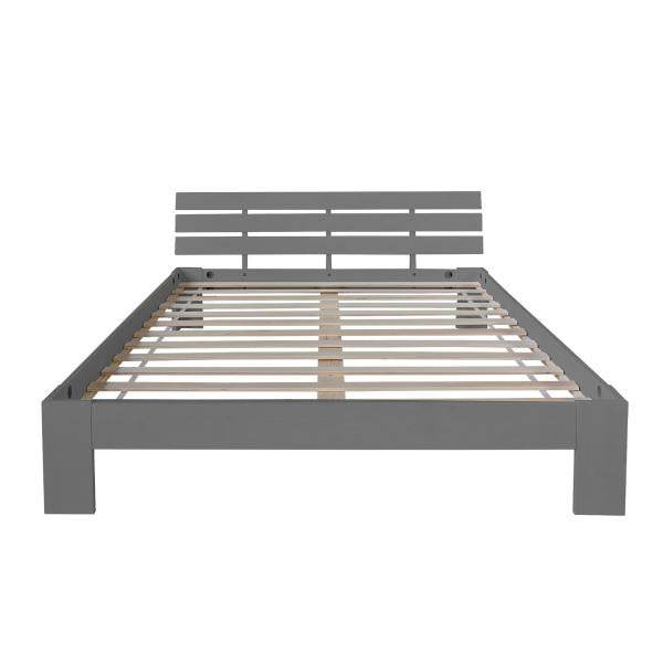 Doppelbett Holzbett Futonbett 160x200 Grau Kiefer Bett Bettgestell Massivholz