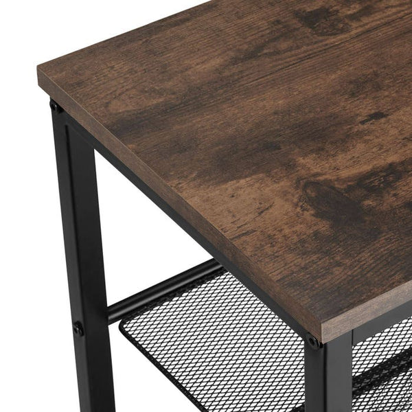 Schuhregal Newport Industrial Holz dunkel, rustikal