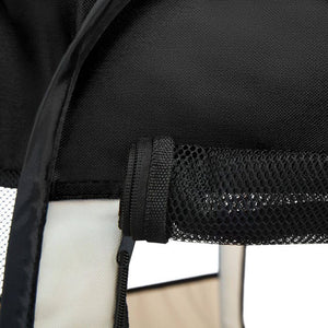 Tierlaufstall aus Polyester schwarz