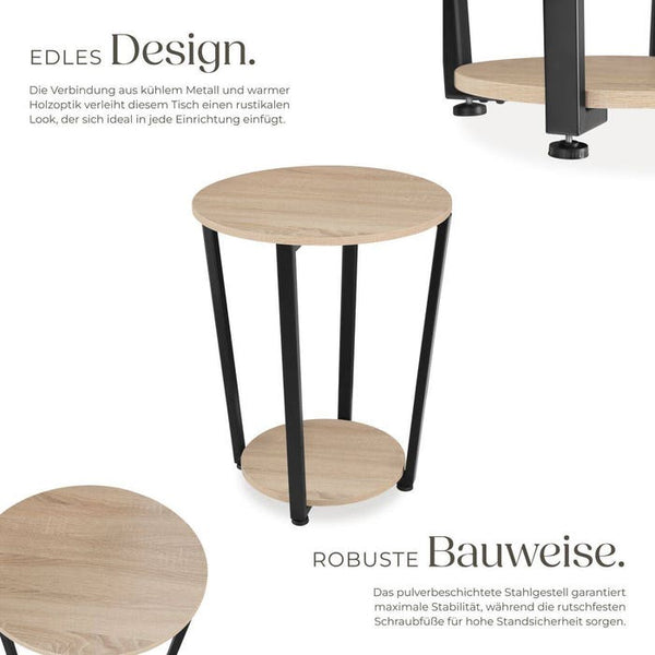 Beistelltisch Swindon Industrial Holz hell, Eiche Sonoma