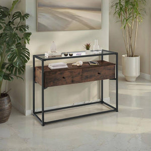 Konsolentisch Reading 101,5x41,5x80,5cm Industrial dunkelbraun