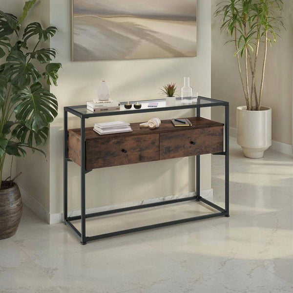 Konsolentisch Reading 101,5x41,5x80,5cm Industrial dunkelbraun