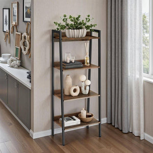 Leiterregal Chatham Industrial Holz dunkel, rustikal 57,5 x 34 x 138 cm