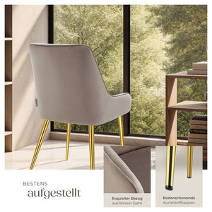 Polsterstuhl Avane taupe 4er Set