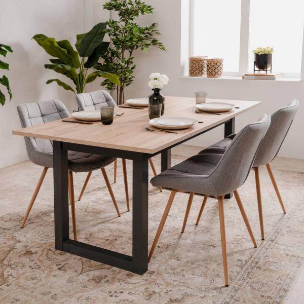 Esstisch Holztisch Massiv Ausziehbar Industrial Style