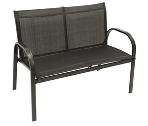 Lounge Set Sitzgruppe ARONA 4-teilig, Metall + Kunstgewebe schwarz