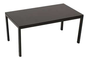 Lounge Set Sitzgruppe ARONA 4-teilig, Metall + Kunstgewebe schwarz