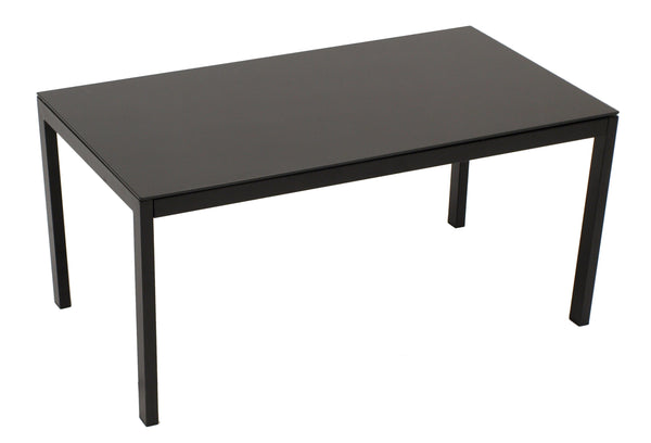 Lounge Set Sitzgruppe ARONA 4-teilig, Metall + Kunstgewebe schwarz