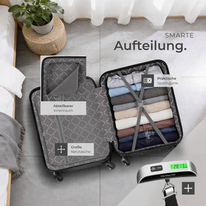 Hartschalenkoffer-Set Mila schwarz