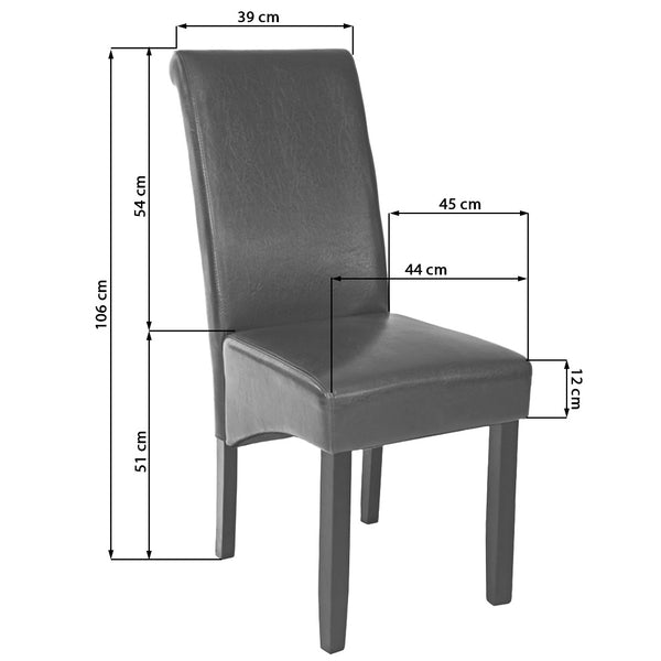 6 Esszimmerstühle, ergonomisch, massives Hartholz antikbraun