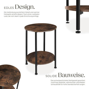 Beistelltisch Ballina Industrial Holz dunkel, rustikal