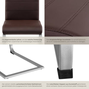 8 Esszimmerstühle Schwingstühle braun