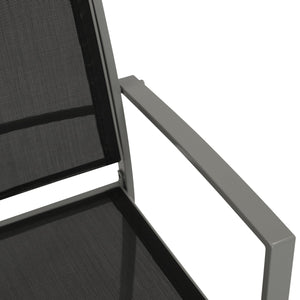 4x Stapelsessel PINO, Metall + Textilgewebe schwarz