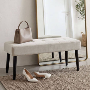 Sitzbank Glora Samtoptik taupe