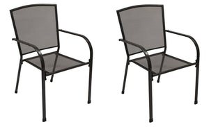 Garnitur Sitzgruppe CLASSIC 5-teilig, Streckmetall anthrazit (Tisch 70x70cm)