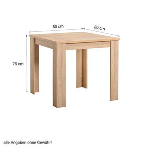 Esstisch Holztisch Küchentisch 80x80 cm Holz Massiv Eiche