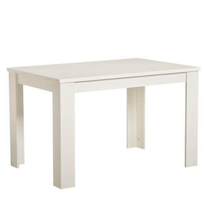 Esstisch ausziehbar Holztisch 120x80 cm Holz Massiv Weiss