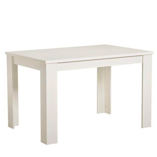 Esstisch ausziehbar Holztisch 120x80 cm Holz Massiv Weiss